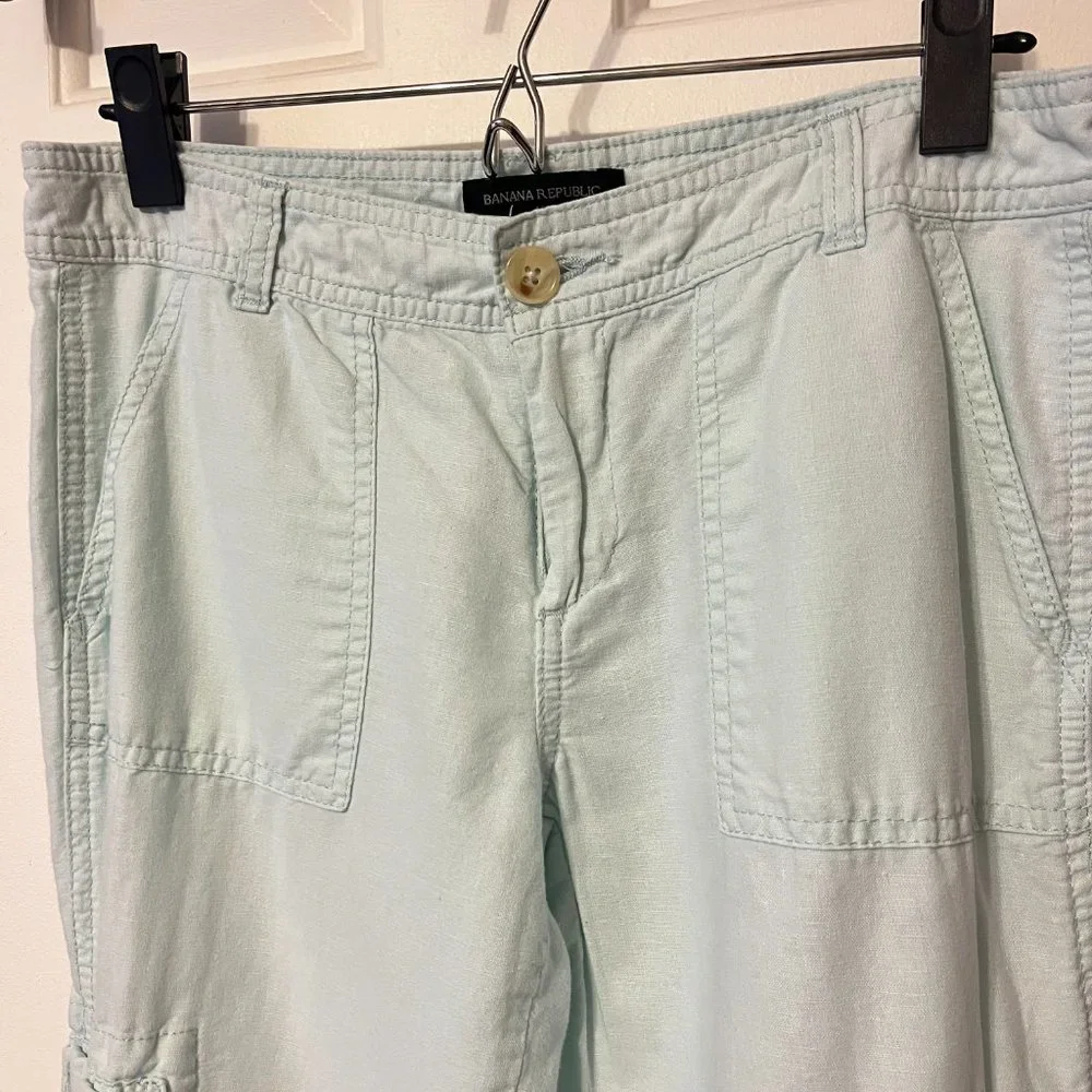 Banana Republic Martin Fit aqua pant size 4